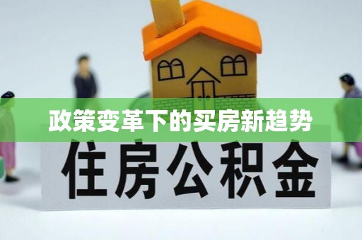 揭东政策变革下的买房新趋势